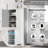 White Tall Wide Storage Cabinet 3 Drawers Bathroom Office