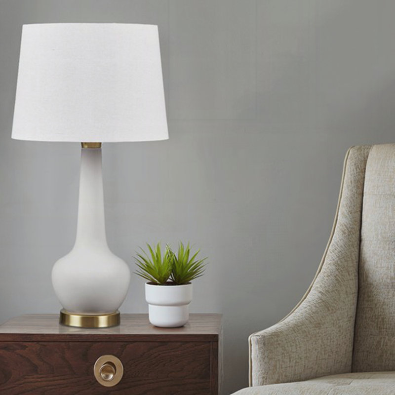 Ceramic Table Lamp, Gray