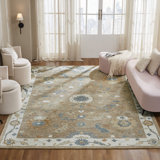 Sundara Botanique Warm Stone Multi Wool Hand-Tufted Area Rug