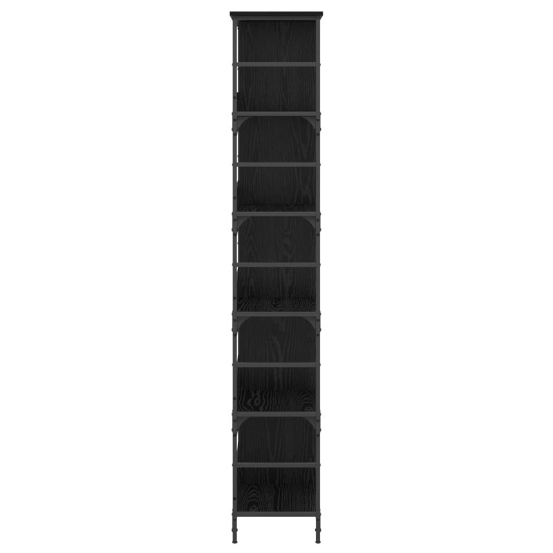 78.5 cm W Standard Bookcase, 188.5 cm H x 78.5 cm W x 33 cm D x, Black Oak
