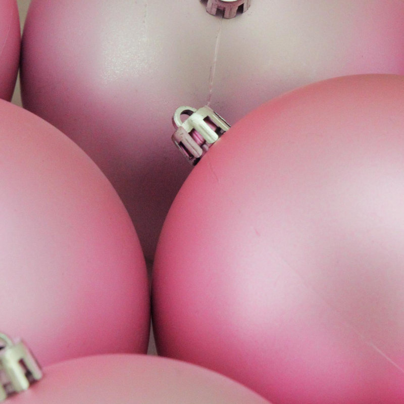 Boules de Noël incassables et mates, Rose
