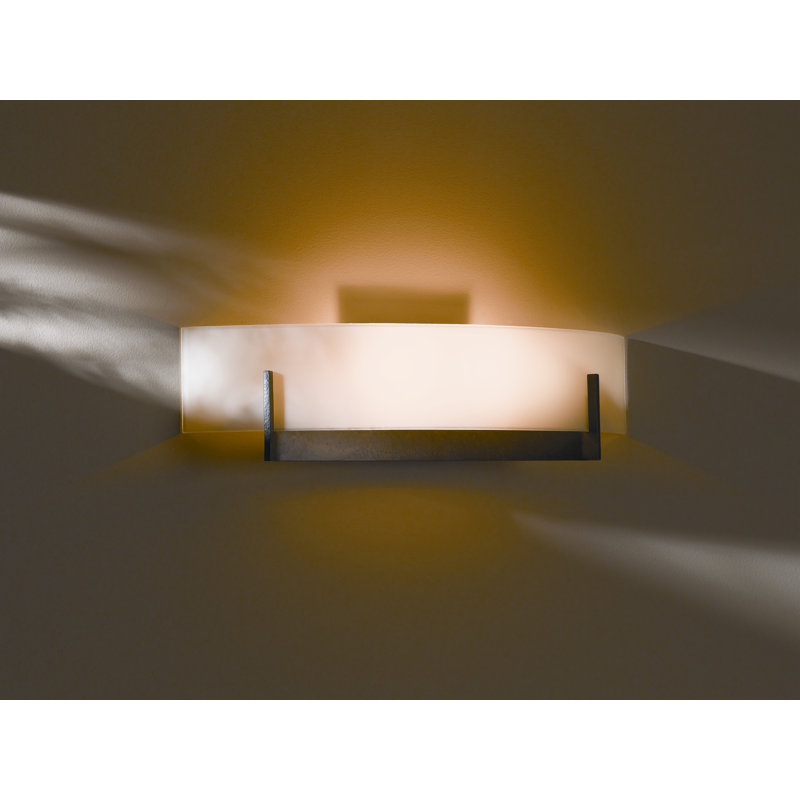 Axis 2 - Light Flush Mounted Scone, Bronze, Amber Swirl,  4.5" H x 17.3" W x 3.5" D