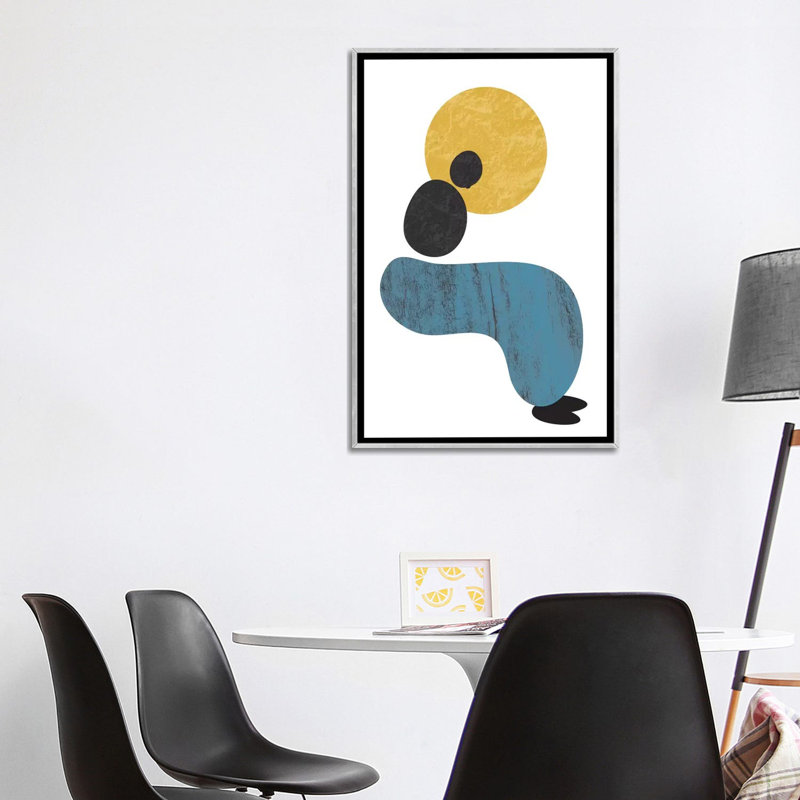 « abstract lady » par flatowl-impression sur image, H 60 po x l 40po x P 1,5 po, Toile avec cadre argenté