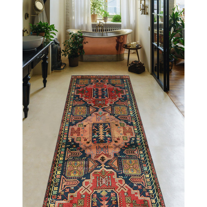 Khylar Distressed Roshanak Red Runner