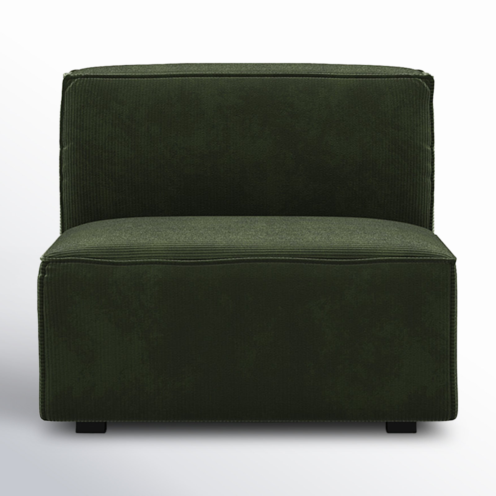 Shonnard Upholstered Slipper Chair, Olive Green Performance Corduroy
