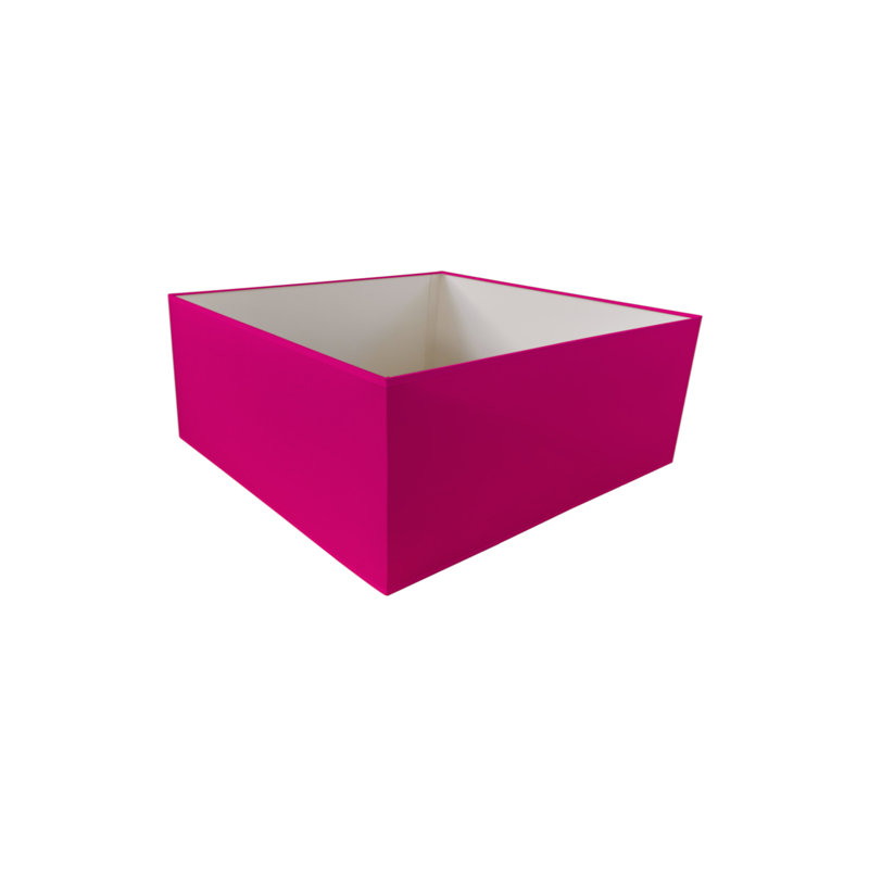 Rectangle Silk Lamp Shade ( Uno ), 25cm H x 40cm W x 40cm D, Hot Pink