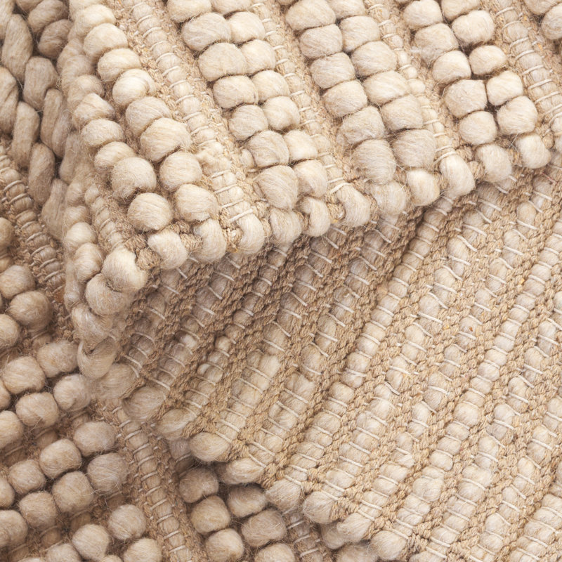 Natura 286 Flatweave Wool/Cotton Rug in Taupe, Rectangle 5' x 8'