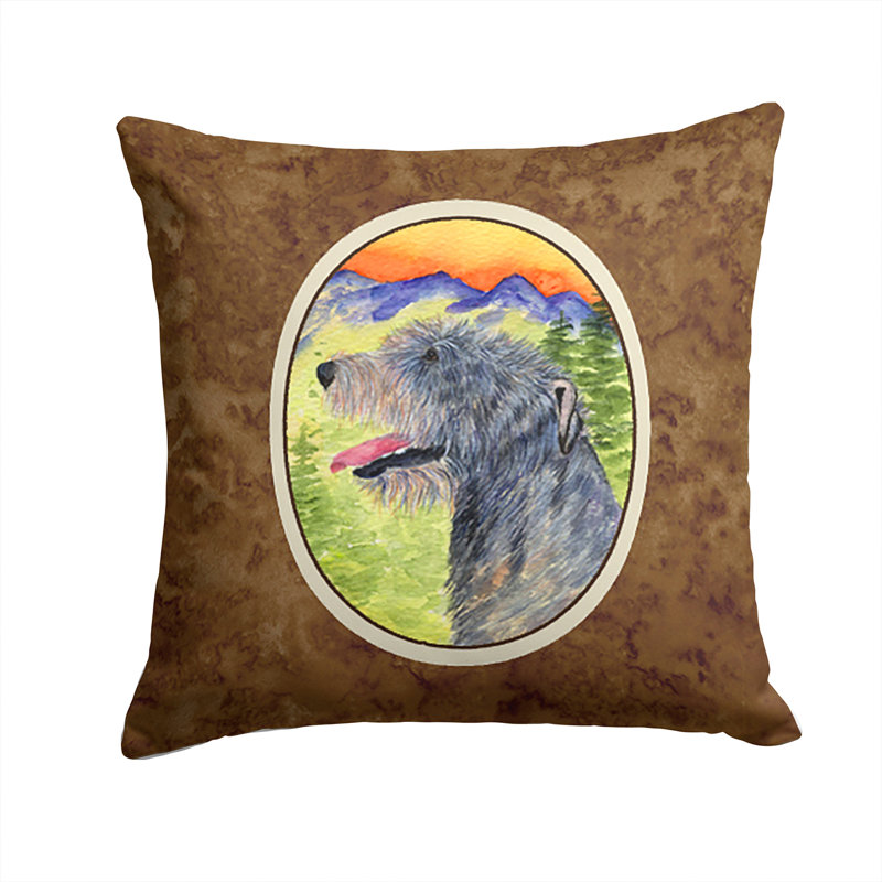 Irish Wolfhound Reversible Throw Pillow