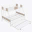 Lit superposé polyvalent en métal avec lit gigogne, échelle latérale et garde-corps, offrant beaucoup de rangement et un assemblage facile pour optimiser l'espace de la chambre à coucher-1229118472-1229118479