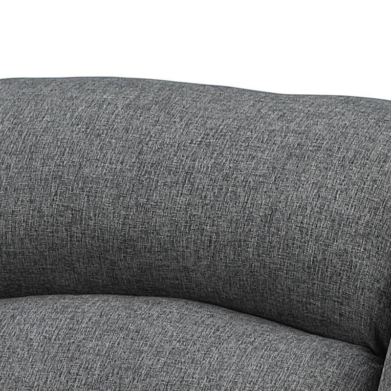 Chaise berçante Fabien en tissu gris