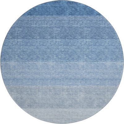 Premium Machine Washable Prisco Blue Rug