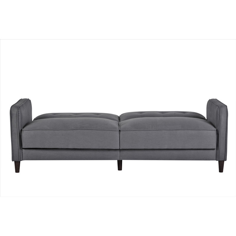Karaline 81'' Upholstered Convertible Sofa, Dark Gray