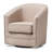 Upholstered Swivel Barrel Chair-1197035739