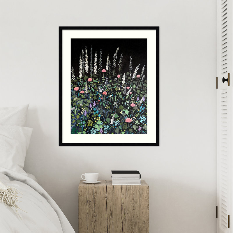 «Night Garden» par Wheelersburg, impression sur bois encadrée
