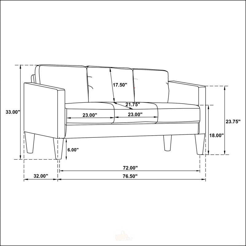 Grey Track Arm Sofa