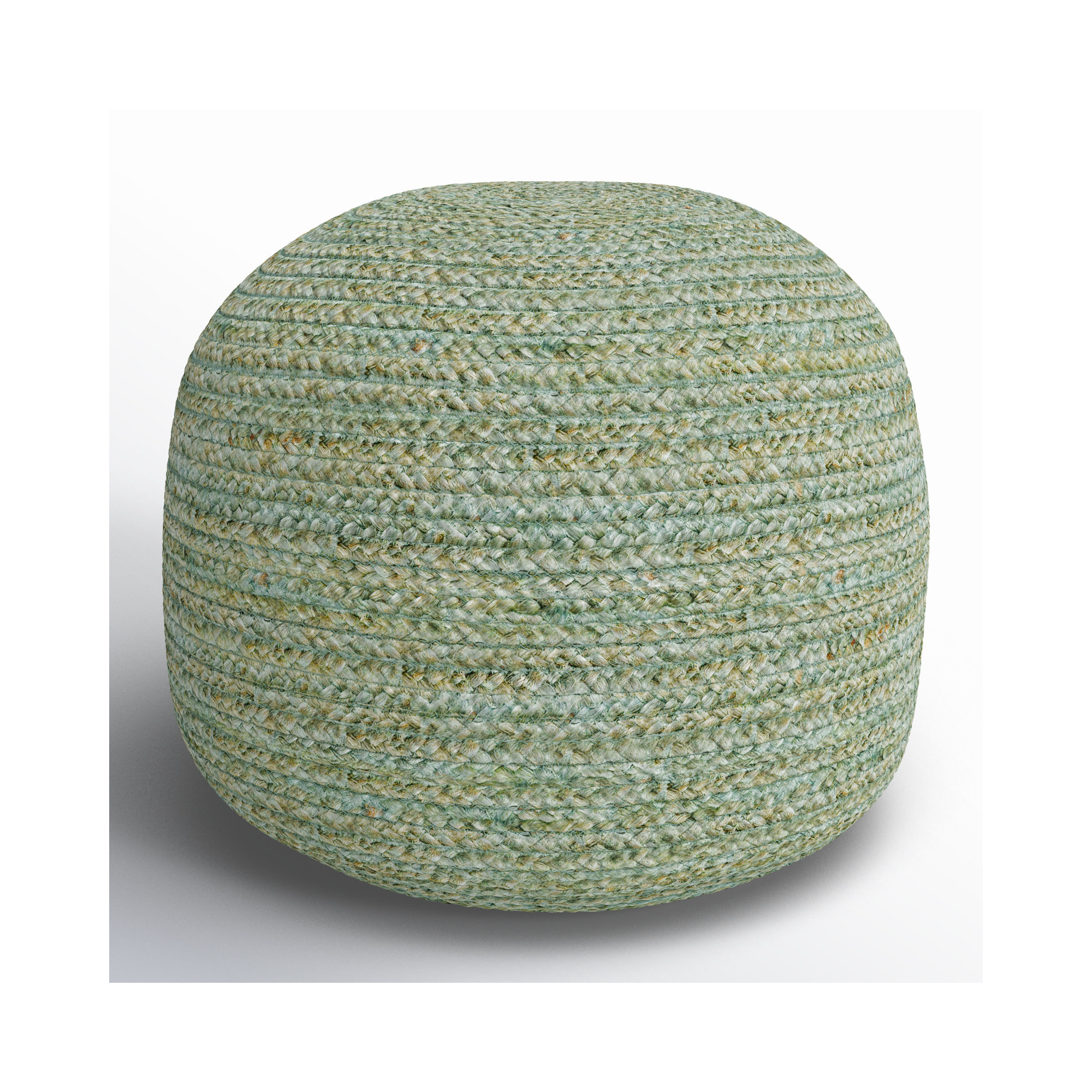 Rodriguez Upholstered Pouf, Aqua