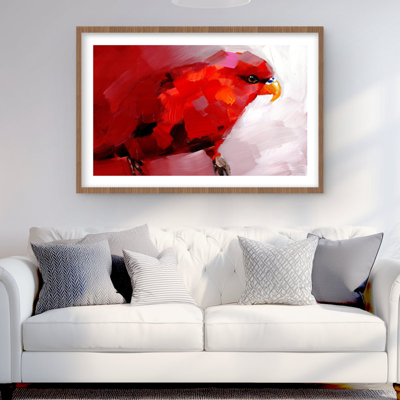 Motif de perroquet abstrait rouge