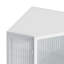 Armoire 22,25 po avec porte en verre trempé et tablettes de rangement pour la salle de bain, le salon et la chambre à coucher (blanc)