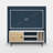 Modern TV Unit with Wall-Mount Option, White w/ Oak, 47.2 x 9.8 x 20.3 inches | 100% Melamine Coated Particle Board, Thickness: 0.7 inches | Features Multiple Shelves for Organized Entertainment Display-1264426218