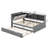 Solid Wood Daybed Frame With Trundle, Upholstered Storage Headboard, Shelves And Rotatable Board-598068229-598068232