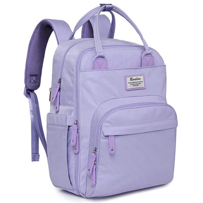  Large Diaper Bag Backpack, Multifunction Travel Maternity Baby Changing Bags, Taro Purple