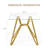 35.4-Inch Square Tempered Glass Dining Table, Suitable For 2-4 People, Space-Saving Small Kitchen Dining Table, Equipped With Sturdy Metal Table Legs,Suitable For Dining Room, Living Room,Gold