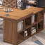 Bureaux en bois massif brun en forme de L-108297790-108297789