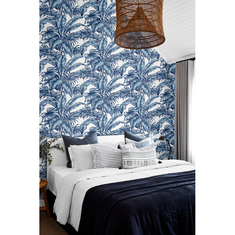 Papier peint non tissé Seabrook Designs Bevan, Bleu marine