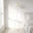 Modern Pleated Cream Floor Lamp With Table Top And Dimmable Bulb