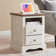 Farideh Rustic Nightstand with Charging Station, Side Bed Table with 2 Drawers & Open Shelf