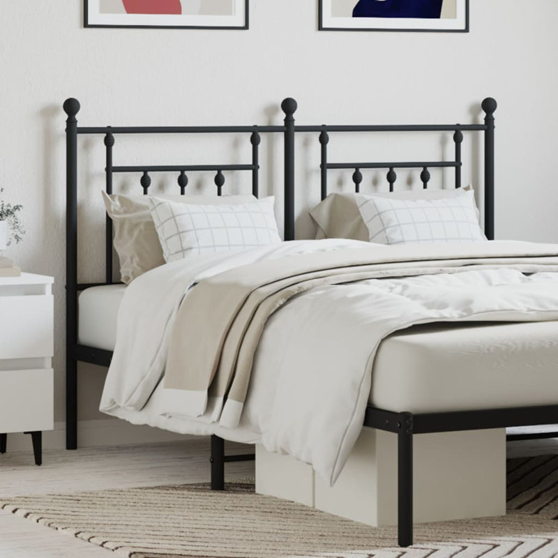 Marlow Home Co. Metal Replace Headboard Black 135 Cm, Double (4'6)