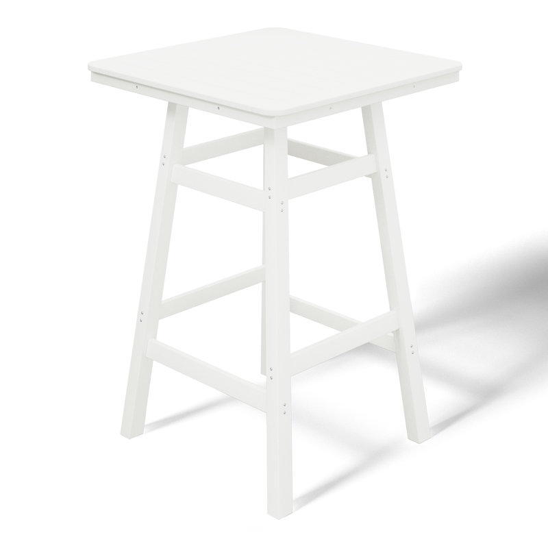 Table de bar d'extérieur carrée L 30,7 po x l 30,7 po Laguna, Blanc