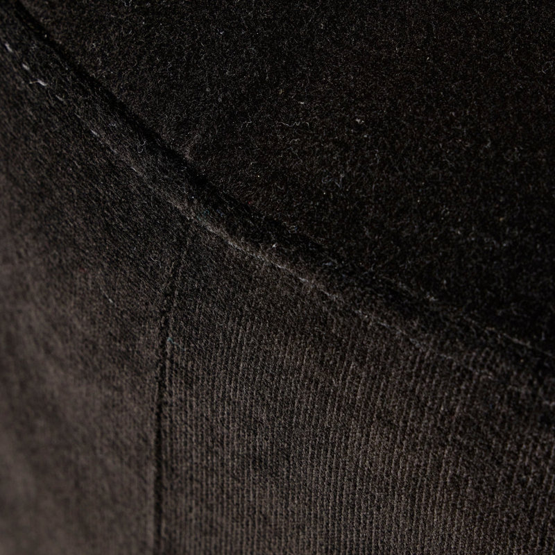 Ostrich Fluff Pouf, Black