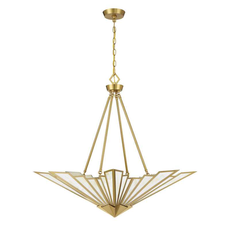 Rivage 4-Light Hubbs in Warm Brass, Brass