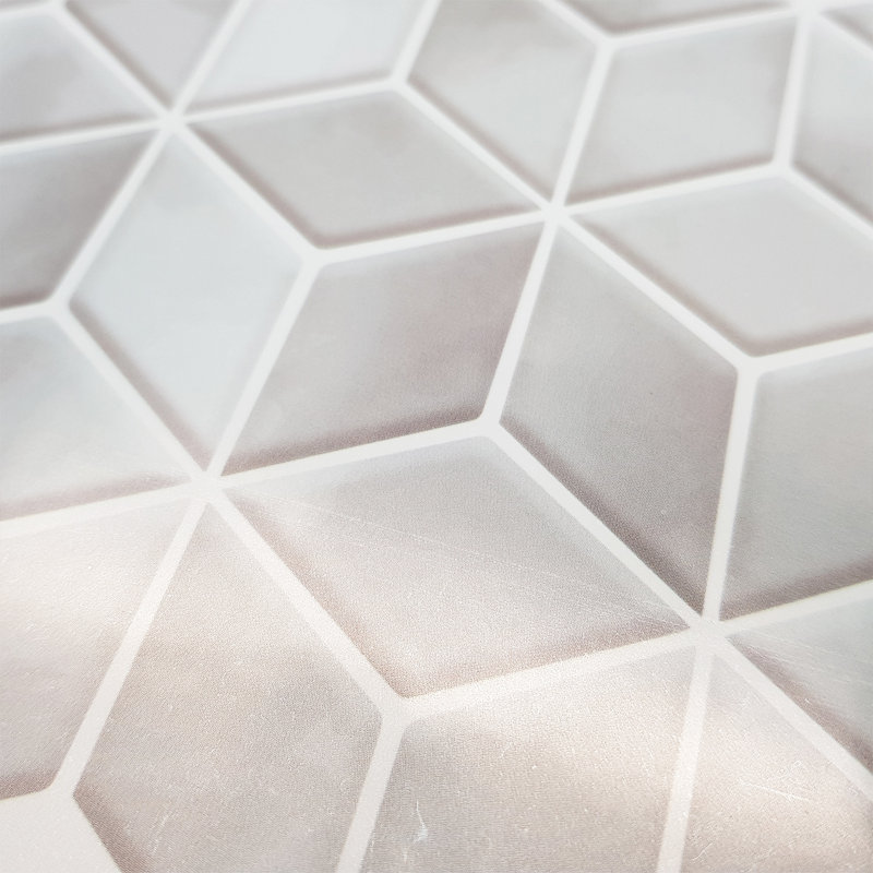 15cm W x 30.5cm L Aluminum Peel and Stick Mosaic Tile, Light Grey