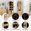 Armoire à maquillage et à bijoux rotative à 360 ° avec miroir et tablettes-2143557356