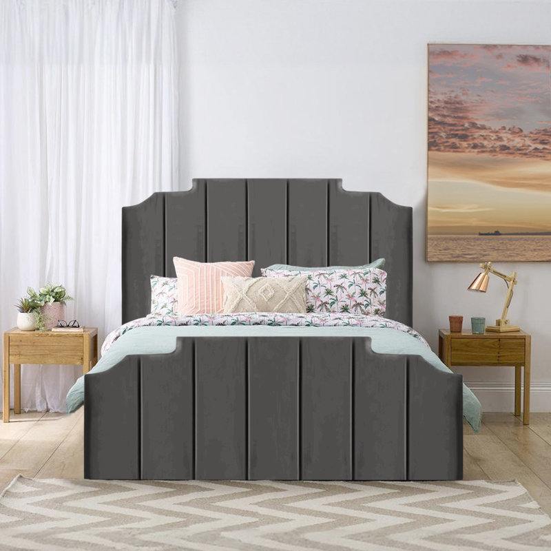 Antara Upholstered Bed, Asphalt, Super King (6')