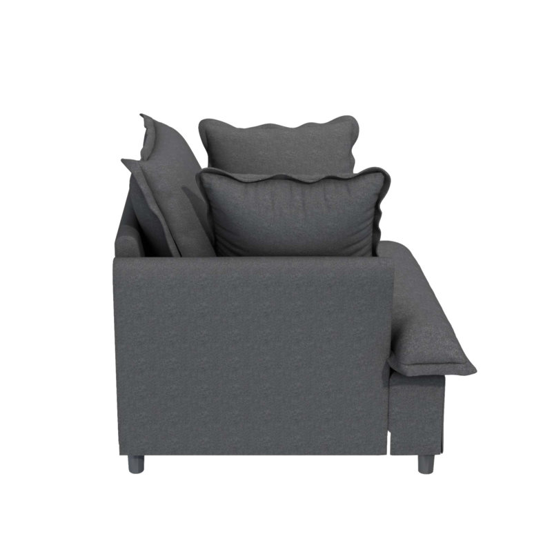 Module de canapé simple surdimensionné de 37 pouces pour canapés modulaires modulaires, fauteuil à accoudoirs larges avec coussins, canapé rembourré moderne et confortable pour salon, appartement et chambre à coucher