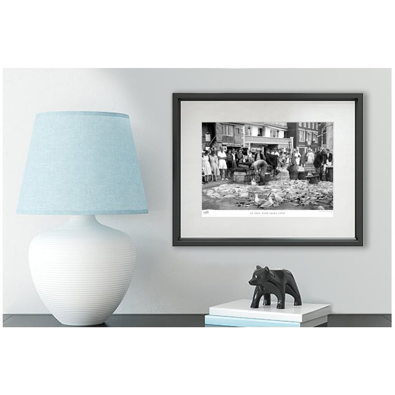 St Ives, Fish Sales C1955 by Francis Frith - Single Picture Frame Print, 28cm H x 36cm W x 2.3cm D