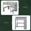 Lit mezzanine avec bureau en L, garde-robe et tablettes de rangement-1860979908-1860979906
