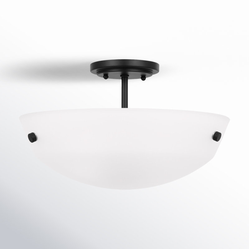Elloise Glass Semi Flush Mount, Yes