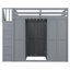 Lit mezzanine avec garde-robe, bureau et tablettes-766893264