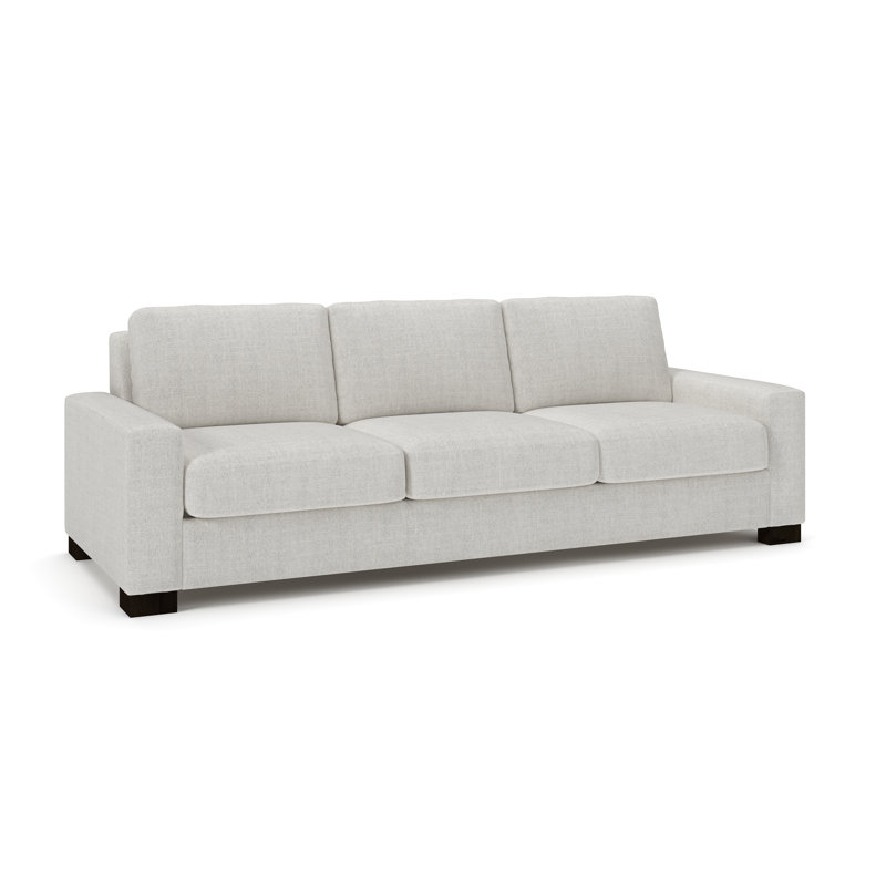 Canapé rembourré 100 po Jonie, Chenille texturée Monique Oyster