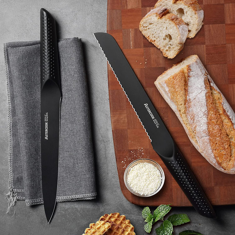 AIRPJ 14 Piece Stainless Steel Knife Block Set