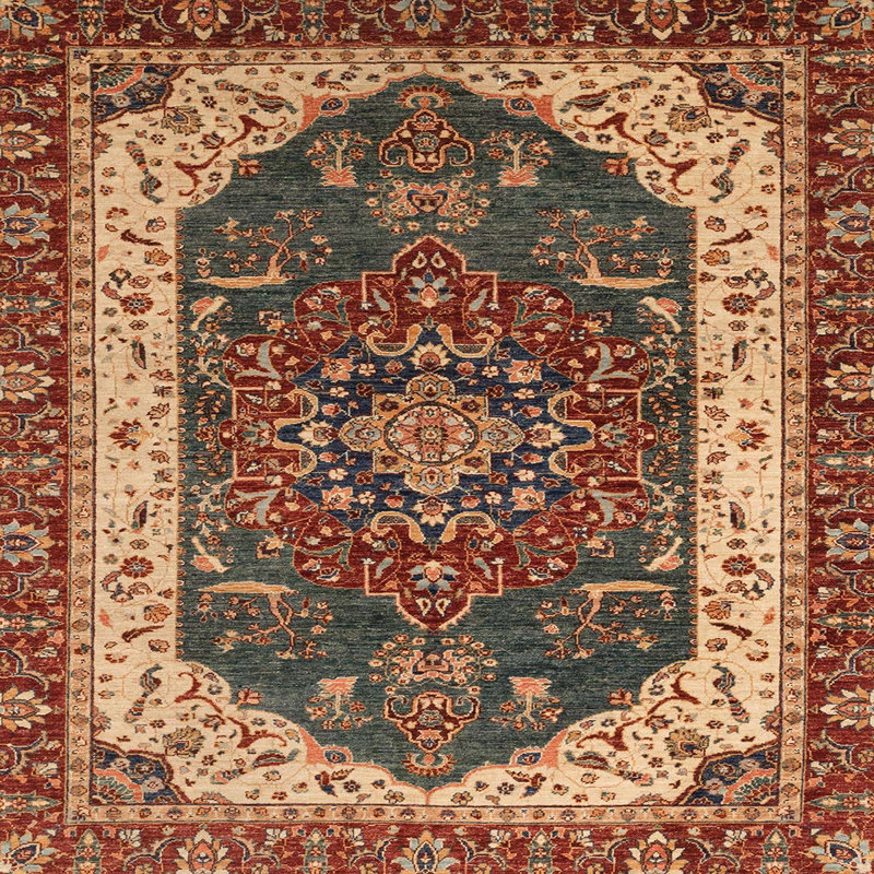 Abstract Indoor Rug, Square 5'