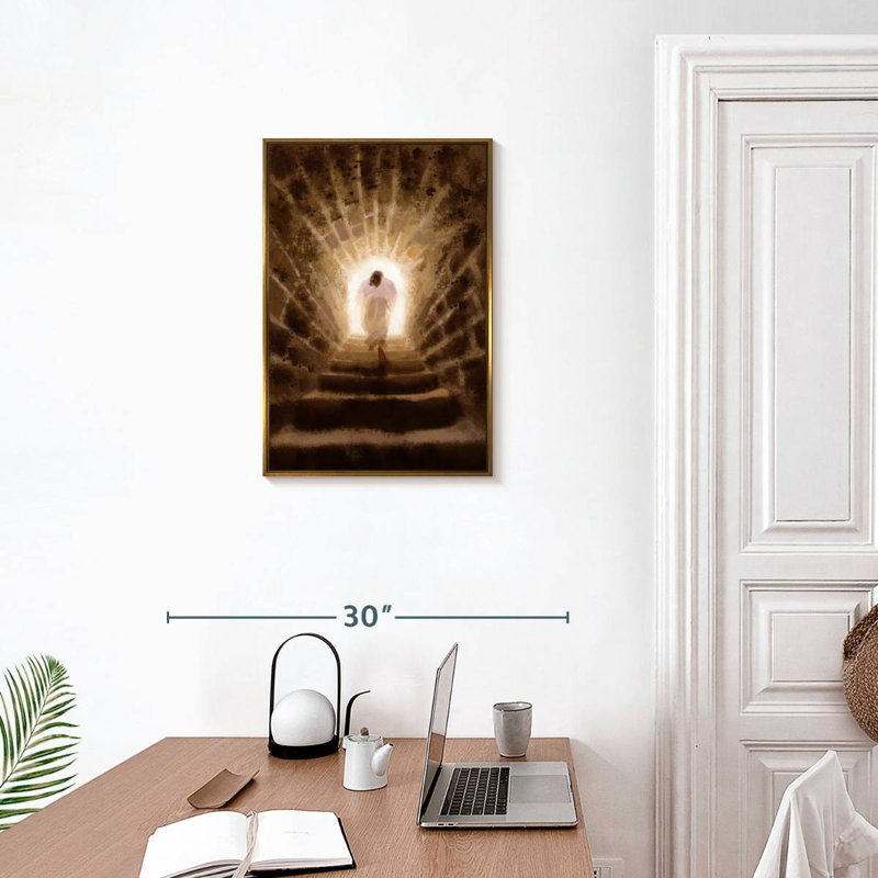 Résurgence du Christ, Floating Frame Gold, 17" x 25"