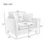 Fauteuil surdimensionné de 46,3 po, tissu chenille, fauteuil confortable et demi-canapé simple avec coussin pour le salon, bureau, vert