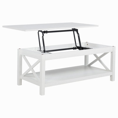 Slater White 44-inch Lift-Top Coffee Table