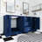 Steeve 72.59 " W Freestanding Standard Free Standing 2 Double Combined Vanity Unit Bathroom Vanity With Engineered Stone Top