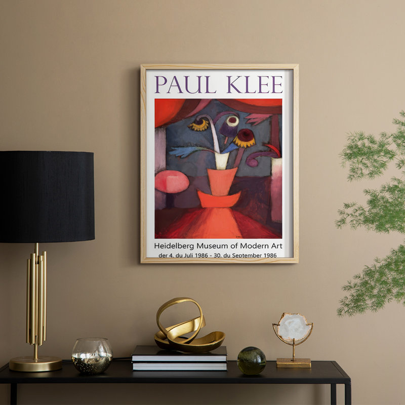 «Klee Posters II», reproduction encadrée - bois massif, H 11 po x l 9 po, Naturel